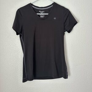 Champion Black Activewear Shirt Short Sleeve Workout Top Size M Women’s